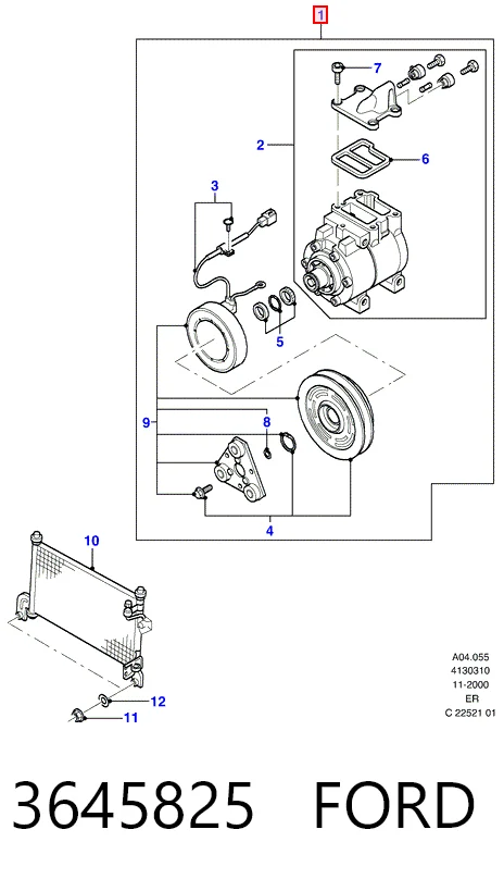 3645825 Ford Компресор холодоагенту