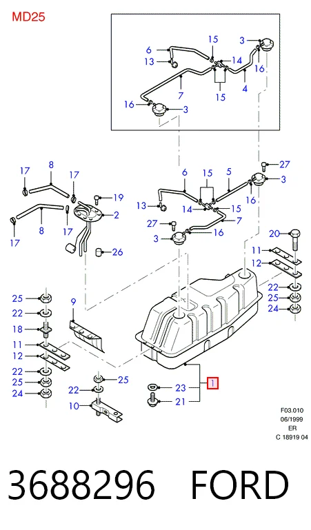 Б/бак Ford Ranger пікап (ER) (1999 - 2003) ціна, від 137.32 USD