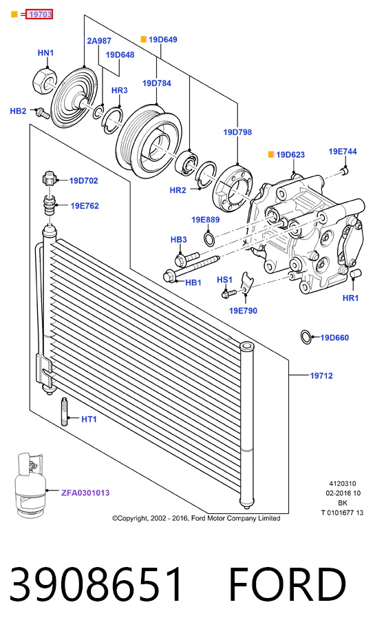 3908651 Ford Компресор холодоагенту