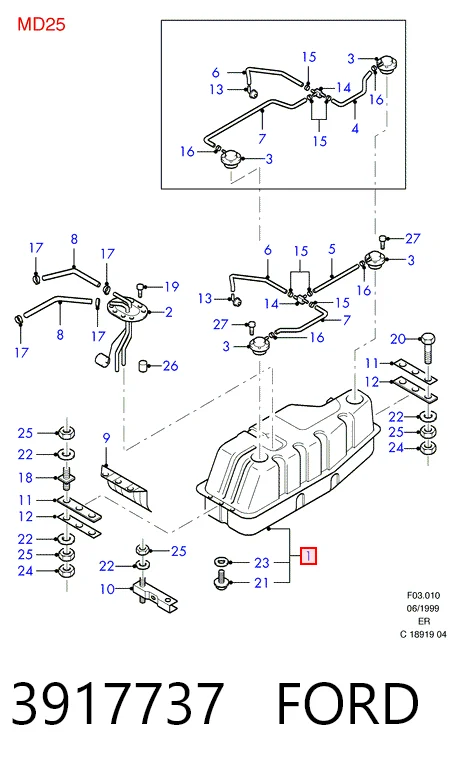  Паливний бак Ford Ranger 