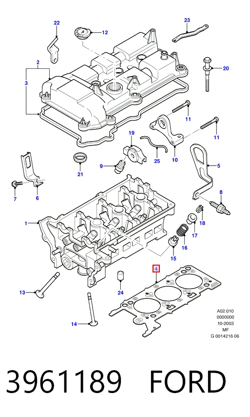 Купити GYY110SF0A Mazda Комплект прокладок двигуна, верхній
