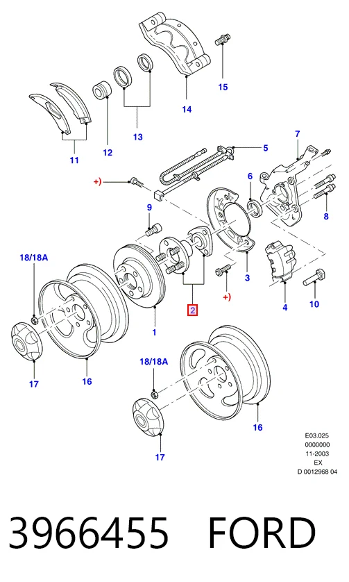Маточина колеса передня Ford Explorer позашляховик (U2) (1994 - 2002) ціна, від 83.44 USD