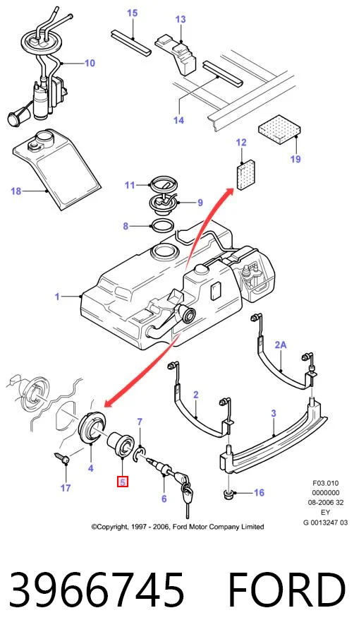 Пробка паливного бака Ford 7260049 ціна, від 5.93 USD