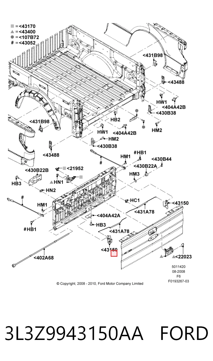 3L3Z9943150AA Ford 