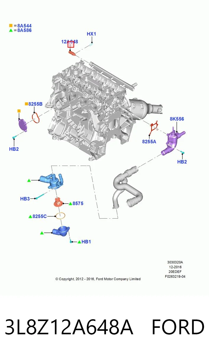 3L8Z12A648A Ford Покажчик температури охолоджуючої рідини