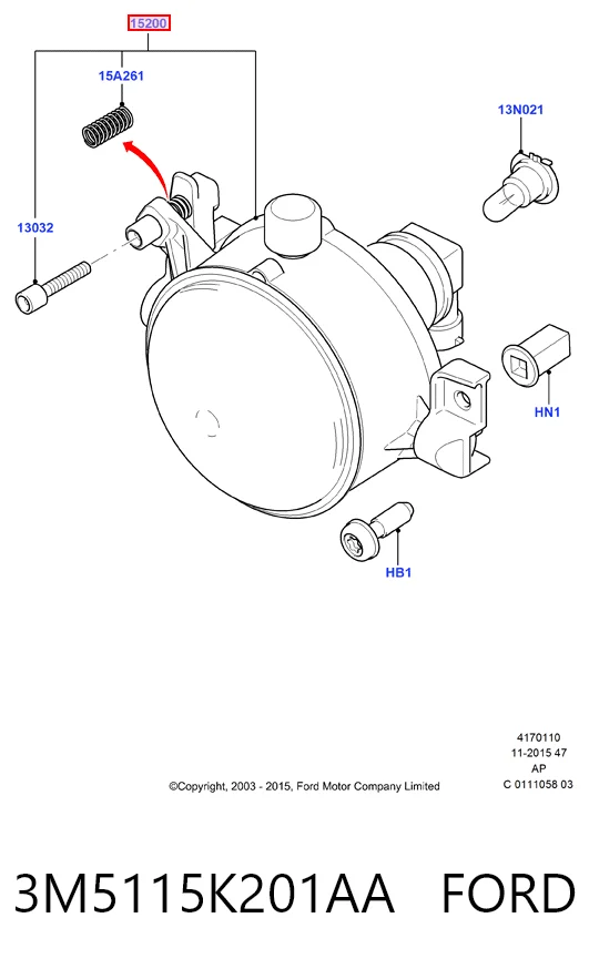 Туманка права TYC 2533H2T ціна, від 16.96 USD