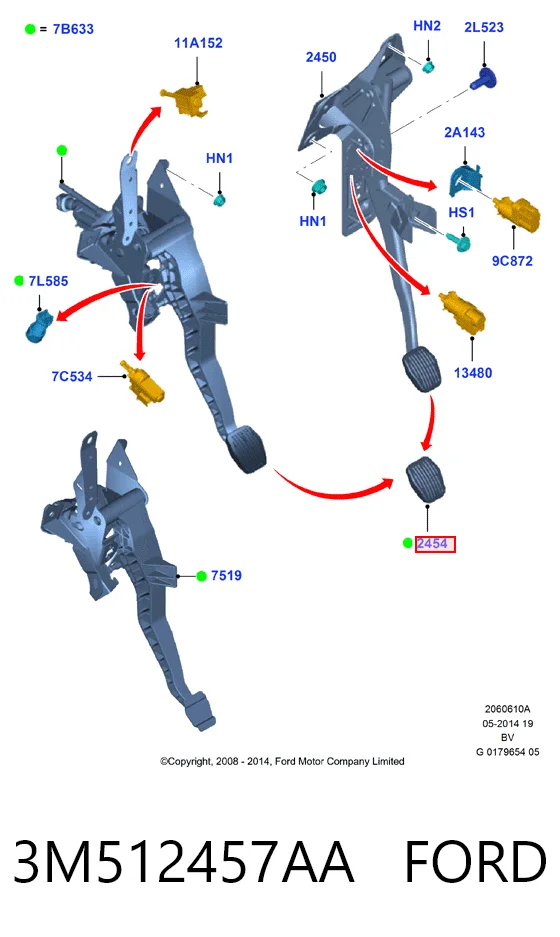 Купити B42457 DP Group Накладка педалі гальма