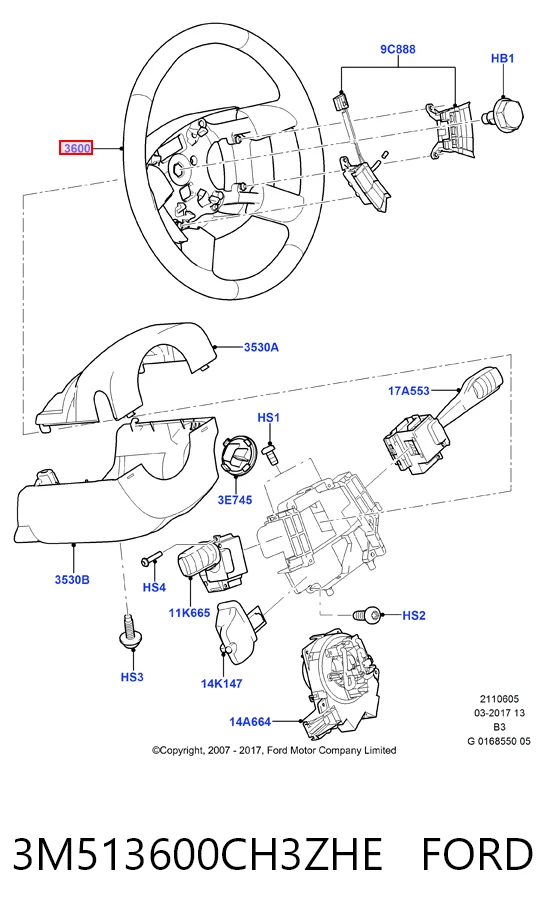 Купити Кермо Ford C-Max  DM2