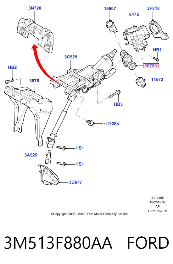 Замок запалювання Mazda 3M513F880AE ціна, від 17.10 USD