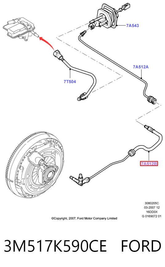 Купити BP8F41380 Mazda Шланг зчеплення