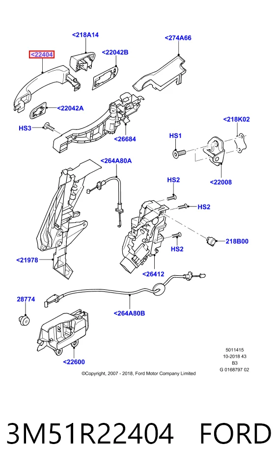 MMS0184 Magneti Marelli Ручка передньої двері зовнішня ліва