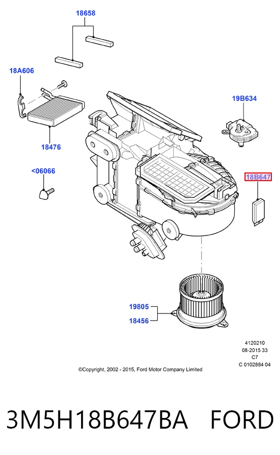 3M5H18B647BA Ford Регулятор оборотів пічки