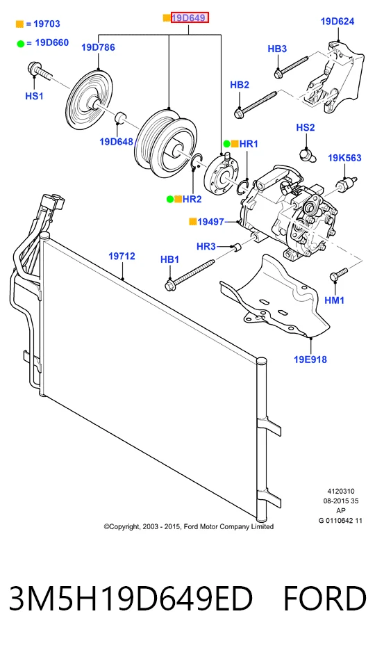 3M5H19D649ED Ford 