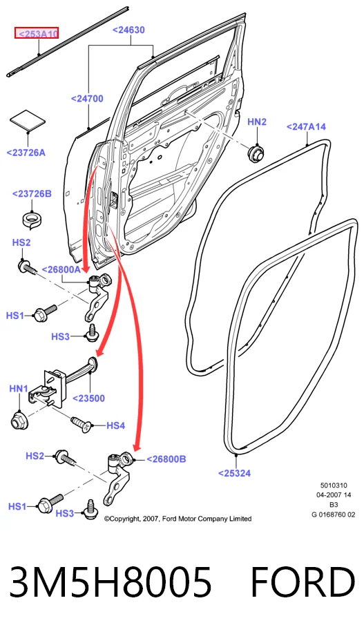 3M5H8005 Ford Радіатор охолодження двигуна