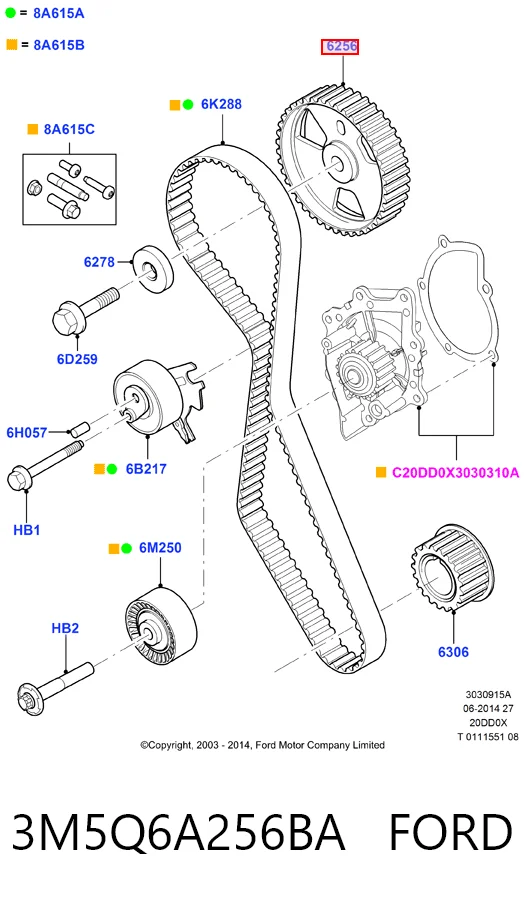 Шестерня розподільчого вала Fiat Scudo фургон (270) (2007 - 2016) ціна, від 11.34 USD