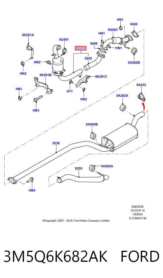 3M5Q6K682AK Ford Турбонаддув