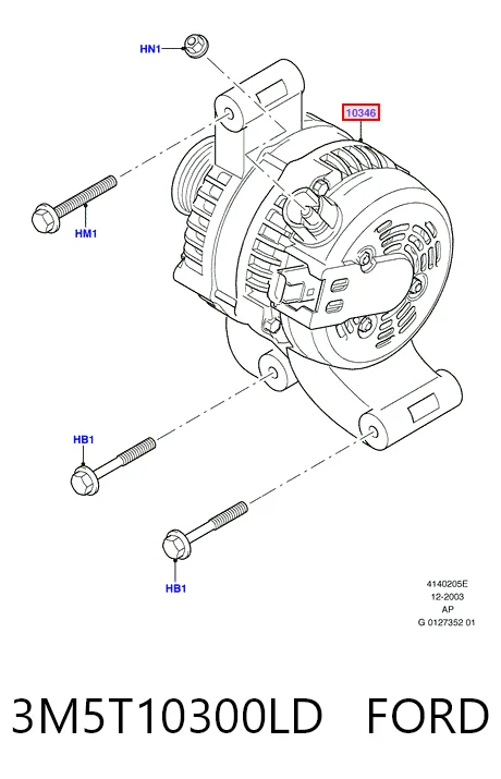 3M5T10300LD Ford Авто генератор