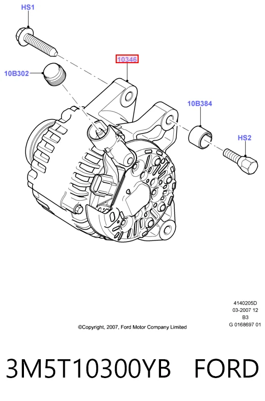 3M5T10300YB Ford Авто генератор