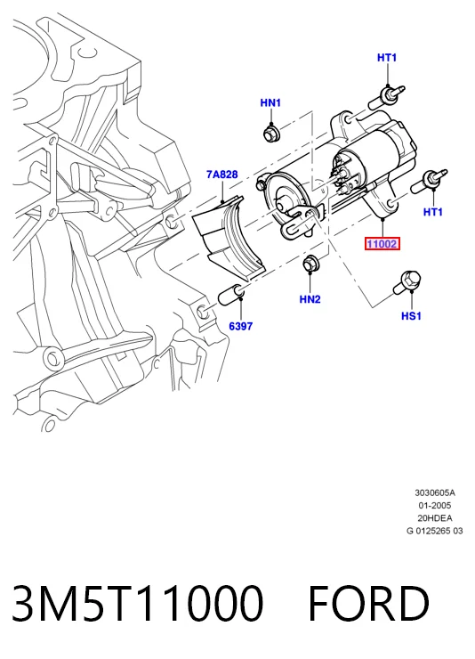 3M5T11000 Ford Стартер двигуна
