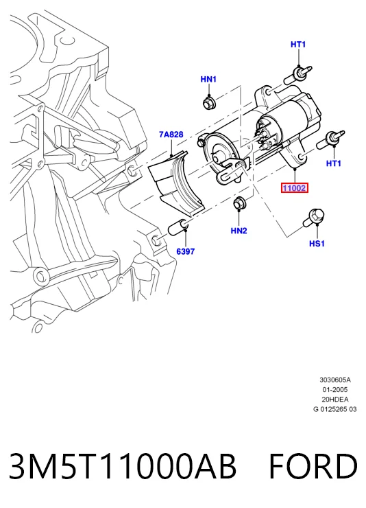 3M5T11000AB Ford Стартер двигуна