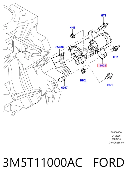 3M5T11000AC Ford Стартер двигуна