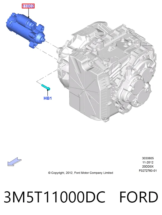 3M5T11000DC Ford Стартер двигуна