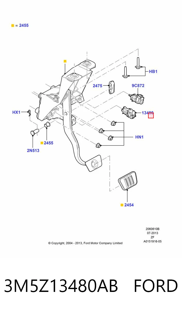 3M5Z13480AB Ford Лягушка стоп-сигналу