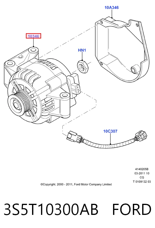 3S5T10300AB Ford Авто генератор