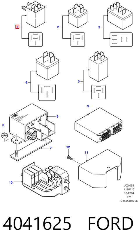 Реле покажчиків поворотів на Ford Transit VI V347/8