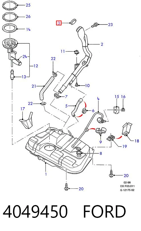 4049450 Ford Кришка / пробка бензобака