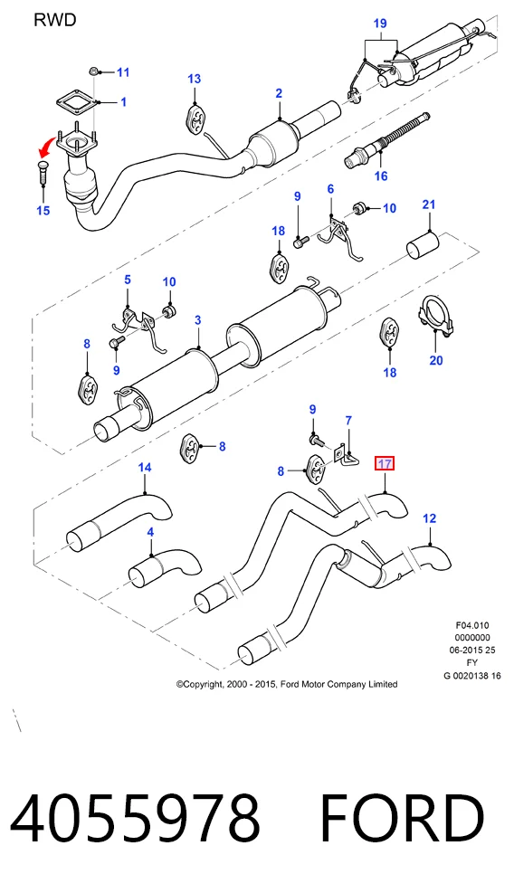 Вихлопна труба Ford Transit V автобус (V184/5) (2000 - 2006) ціна, від 69.94 USD