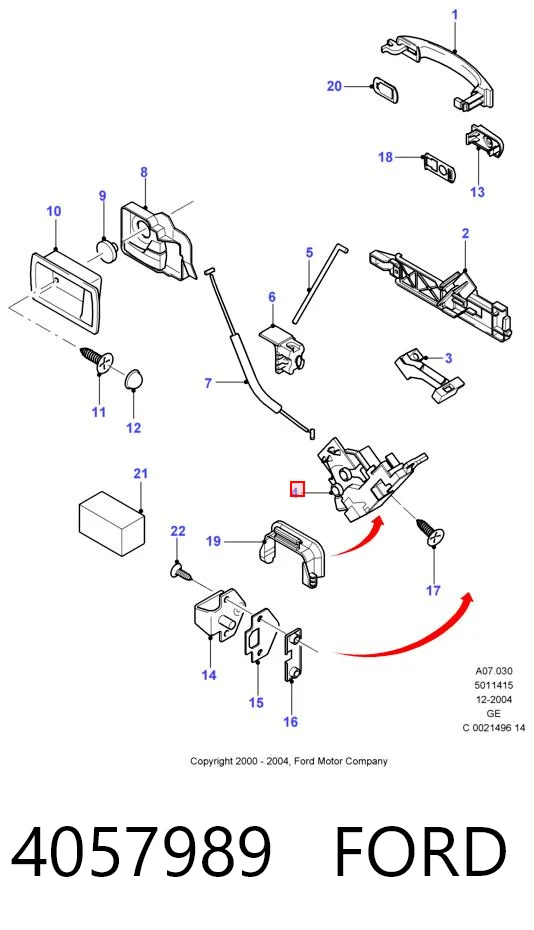 Замок задньої двері, лівої Ford 4057989 ціна, від 17.59 USD