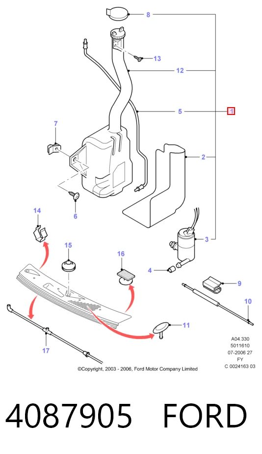 Купити Бачок омивача Ford Transit V V184/5