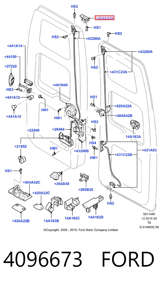 FSE11322008 Fase Фіксатор/петля (зацеп) замку задніх навстіж дверей, лівий верхній