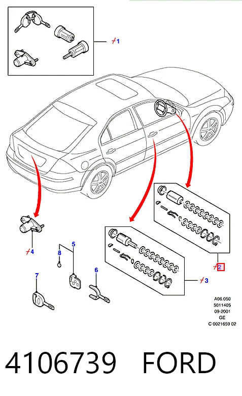Личинка замка запалювання на Ford Mondeo III BWY