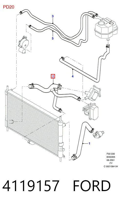 Шланг/патрубок радіатора охолодження, нижній Renault (RVI) 7700577132
