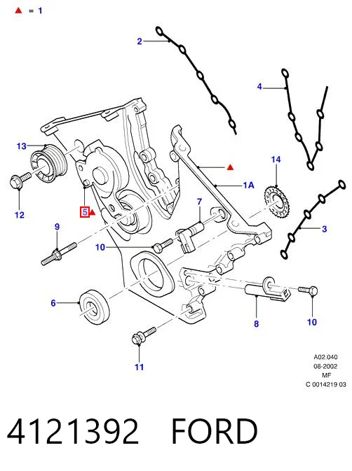  Натягувач приводного ременя Ford Mondeo 2