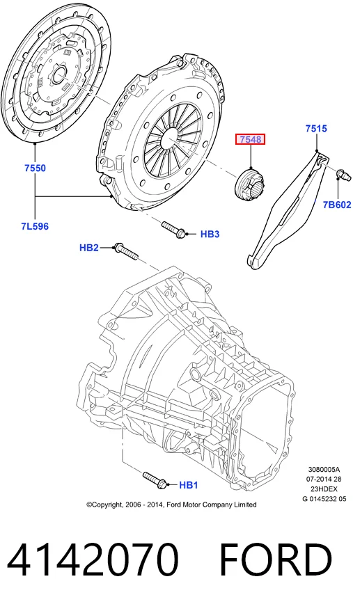  Вижимний підшипник Ford Transit 4