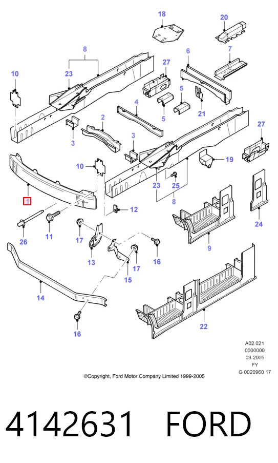  Підсилювач бампера переднього Ford Transit 5