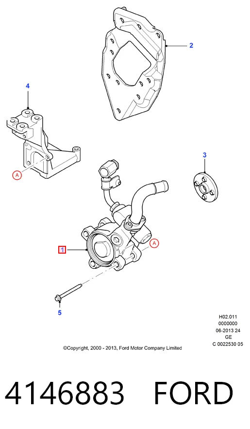 4146883 Ford Насос гідропідсилювача
