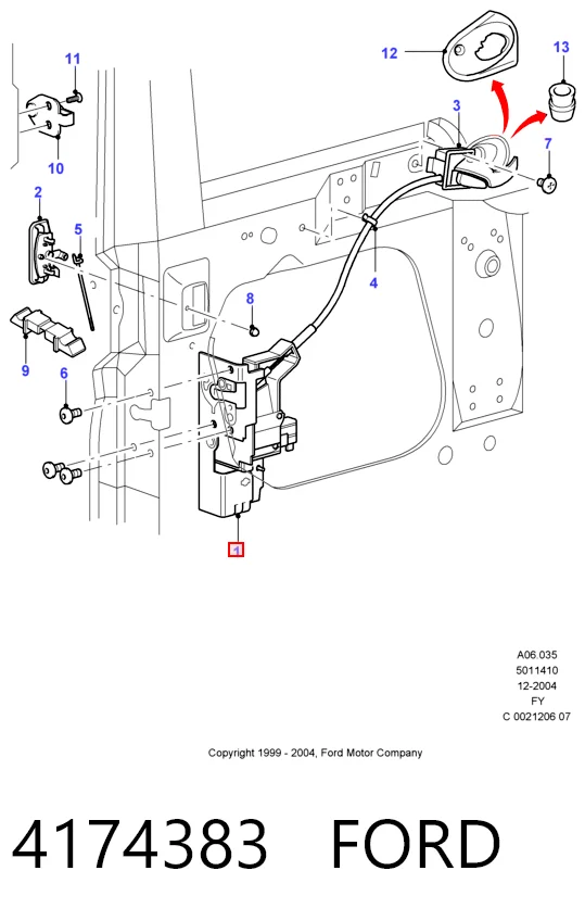 Замок передньої двері, лівої Fase FSE11321016 ціна, від 91.79 USD