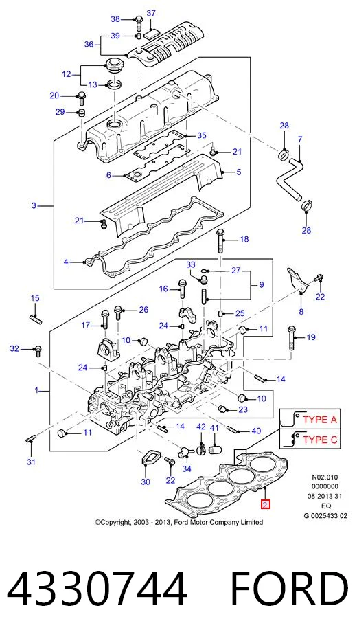 Прокладка ГБЦ Hmpx HMPXM346051MA ціна, від 37.36 USD