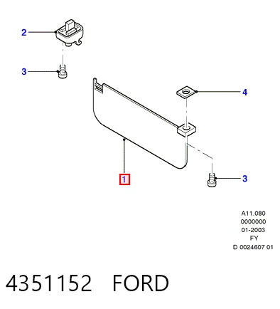 Козирок сонцезахисний автомобіля Ford Transit V фургон (V184/5) (2000 - 2006) ціна, від 12.67 USD