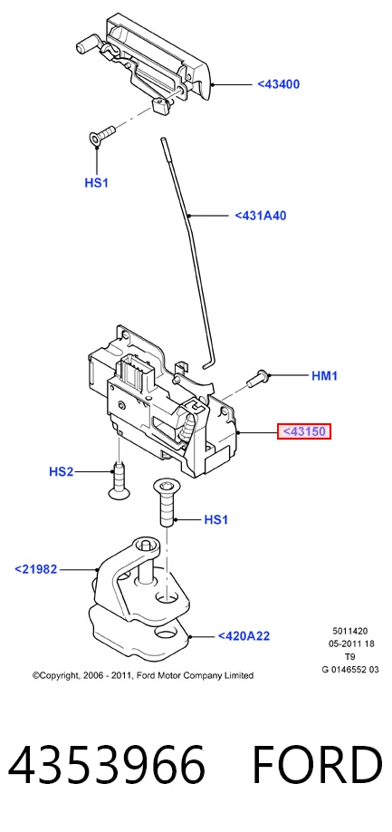 Купити Замок багажника Ford Transit V V184/5