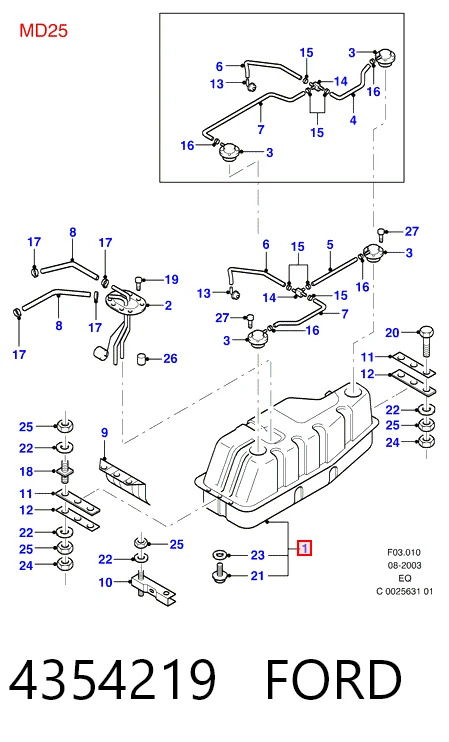 Бензобак Ford Ranger 