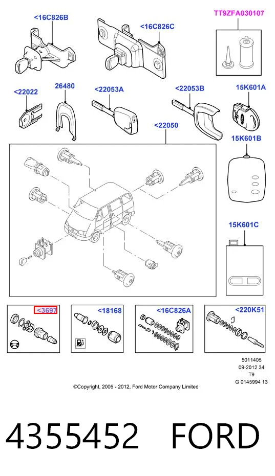  Личинка замка запалювання Ford Transit 6