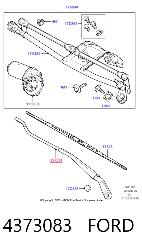 Ричаг двірника на Ford Connect  TC7