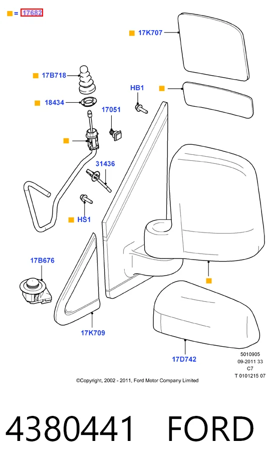 Купити Дзеркало праве Ford Connect  TC7
