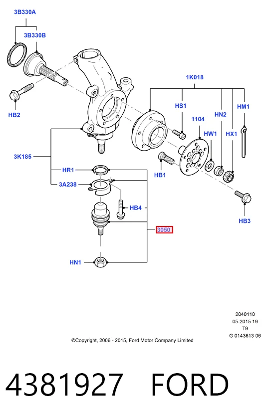 4381927 Ford Кульові на авто