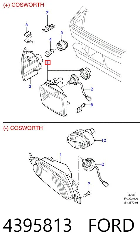 4395813 Ford Фара протитуманна, права